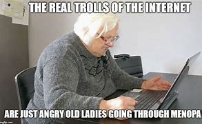 Image result for Old Lady Computer Meme