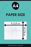 Image result for A4 Paper Size Inches