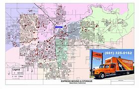 Image result for Bakersfield On Map
