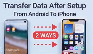 Image result for Transferring Data After the Initial Setup From Android to iPhone