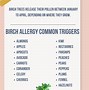 Image result for Oral Allergy Syndrome Chart