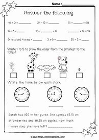 Image result for Mental Maths Questions and Answers Yr 1
