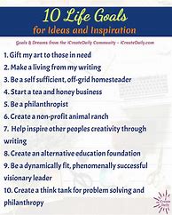 Image result for Life Goals Ideas