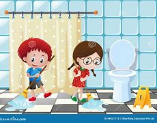 Image result for Clean Bathroom Cartoon