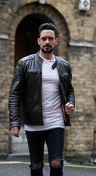 Image result for How to Wear a Leather Jacket Men