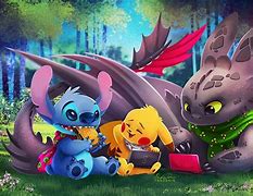 Image result for Stitch and Dragon