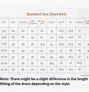 Image result for GB Girls Size Chart