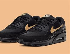 Image result for Nike Retro Air Max Black with Gold Swoosh