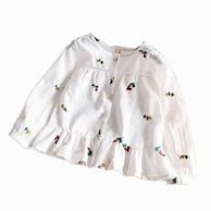 Image result for Toddler White and Red Embroidered Blouse