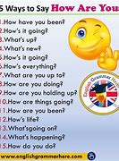 Image result for Different Ways to Say How Are You
