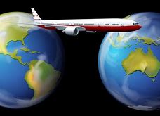 Image result for Plane around Globe