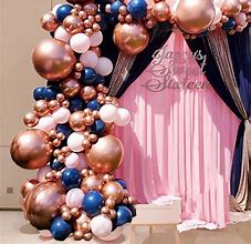 Image result for Pastel Blue and Pink Balloons with Rose Gold