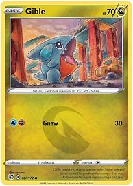 Image result for Gible Pokemon Card