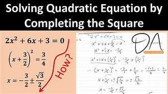 Image result for Complete the Square Quadratic Equation