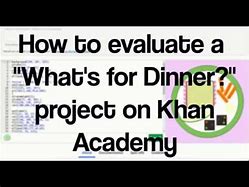 Image result for Khan Academy What's for Dinner