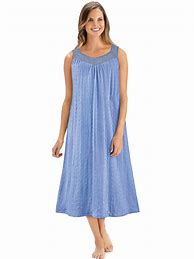 Image result for Plus Size Cotton Sleeveless Nightgowns