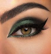 Image result for Dark Green Light Green Eye Makeup