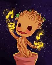 Image result for Baby Groot in a Pot Drawing