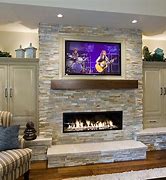 Image result for Hidden TV above Fireplace