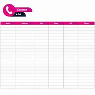 Image result for Phone Book Template Free Online