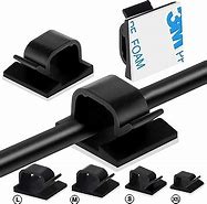Image result for Self Adhesive Black Plastic Cable Clips
