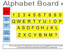 Image result for Alphabet Chart Communication Board