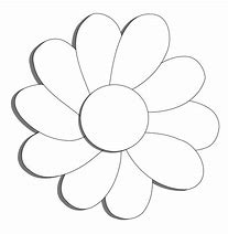 Image result for Simple Flower Clip Art Black and White