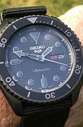 Image result for Seiko 5 Black Watch