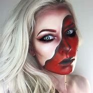 Image result for White and Black Demon Face Paint