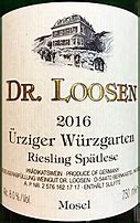 Image result for Dr Loosen Urziger Wurzgarten Riesling Spatlese
