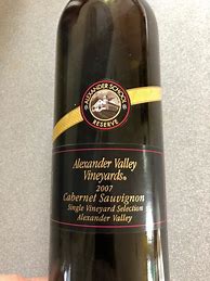 Image result for Alexander Valley Cabernet Sauvignon Alexander School Reserve