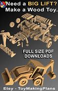 Image result for Printable Wooden Excavator Plans Free