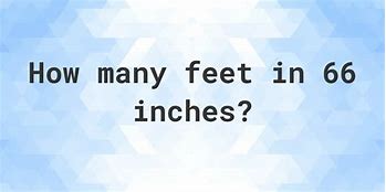 Image result for How Long Is 66 Inches in Feet