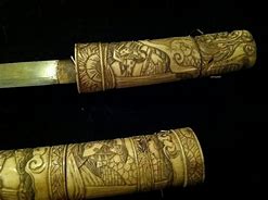 Image result for Antique Japanese Knife with Ivory Sheath