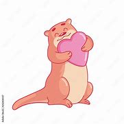 Image result for Cartoon Pink Otter
