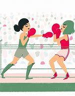 Image result for Cartoon Women Boxing Matches