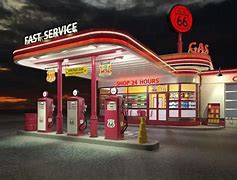 Image result for Car Gas Station