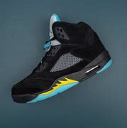 Image result for Jordan 5 Aqua Black in Box