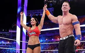 Image result for John Cena and Nikki Bella Celebration 500K