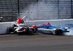 Image result for Indy Crash Split in Two