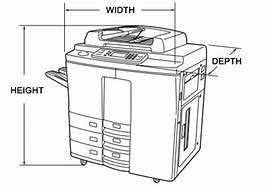 Image result for Photocopier Dimensions