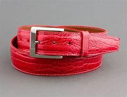 Image result for Women's Red Belt Crocodile