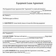 Image result for Equipment Rental Agreement Form Template