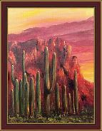 Image result for Desert Cactus Painting