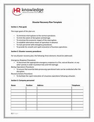 Image result for Disaster-Recovery Documentation Template