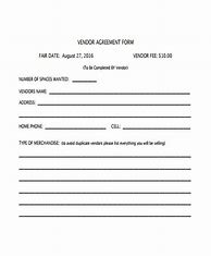 Image result for Food Vendor Contract Forms