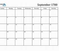 Image result for 1780 Calendar