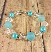 Image result for Aqua Blue Beaded Bracelet