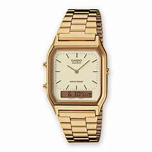 Image result for Digital Retro Gold Watch