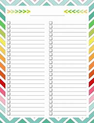 Image result for Checklist Table Template